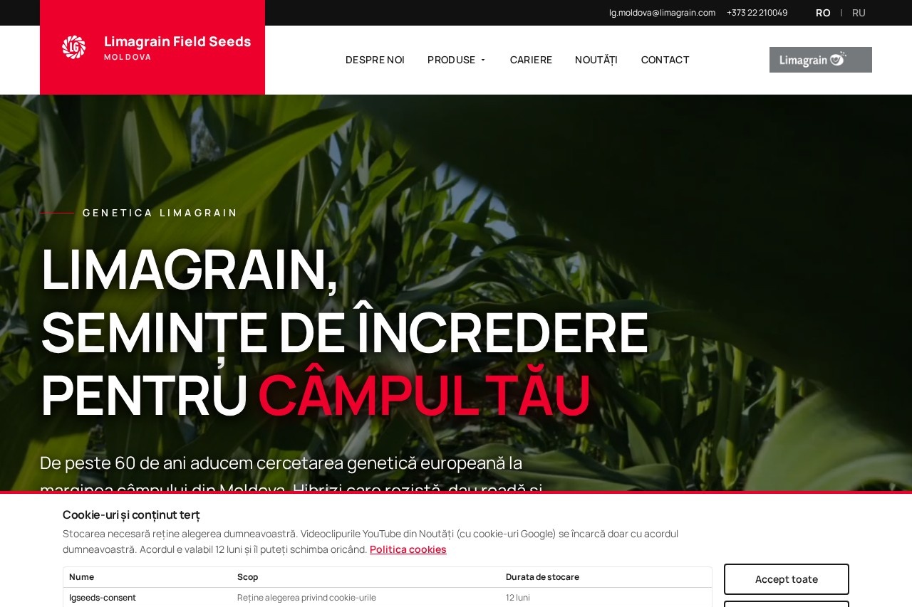 Limagrain Moldova — Semințe pentru fermierul de azi – screenshot desktop